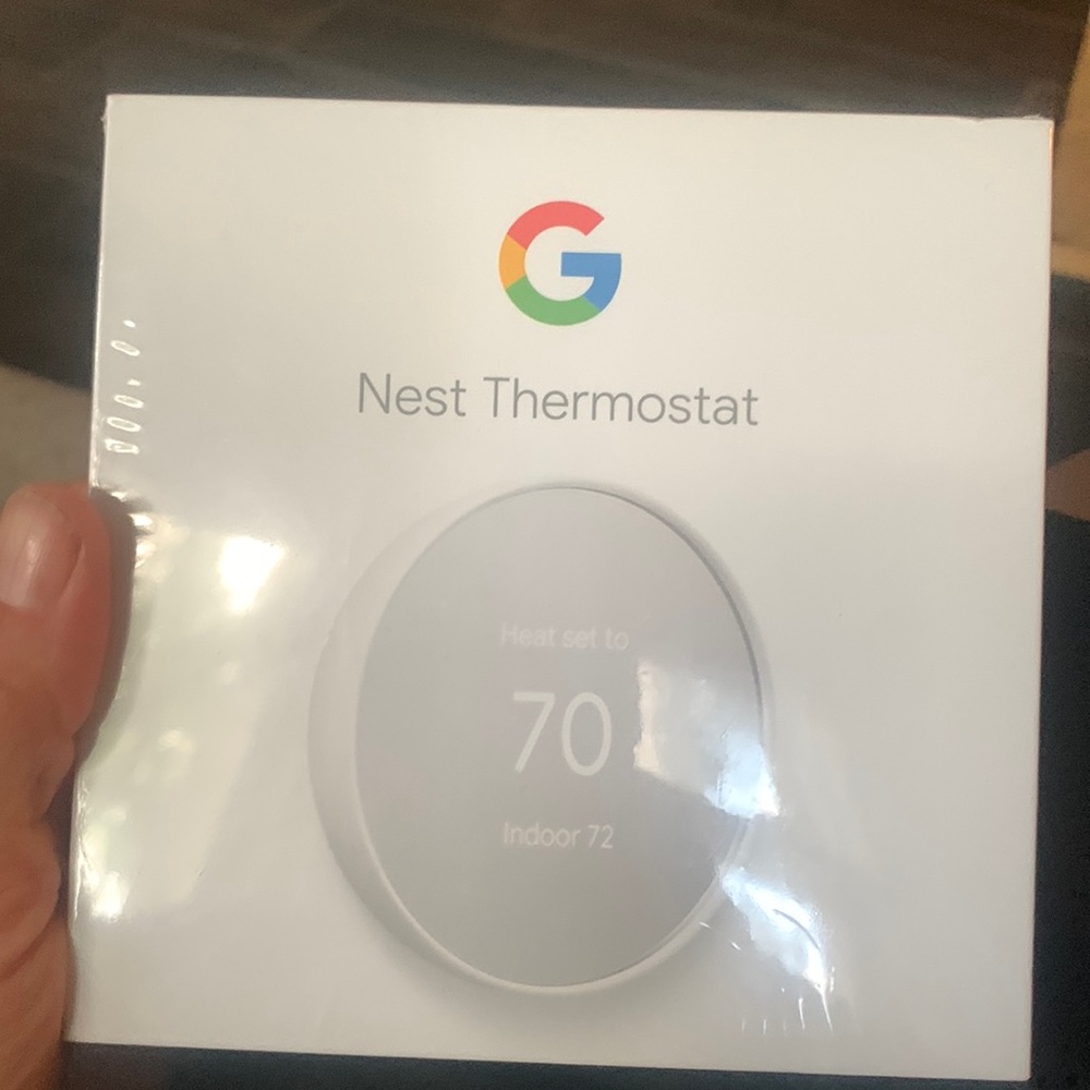 Google nest thermostat with nest power connector- 2 separate pieces